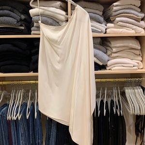 White one-shoulder dress